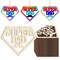 Wooden DAD Ornaments to Paint Father's Day Birthday Party Decoration Cutouts Unfinished 24PCS 3.5 x 3 inches, DIY Blank Unfinished Wood Daddy Ornament for Home Crafts Hanging Father Day Decoration